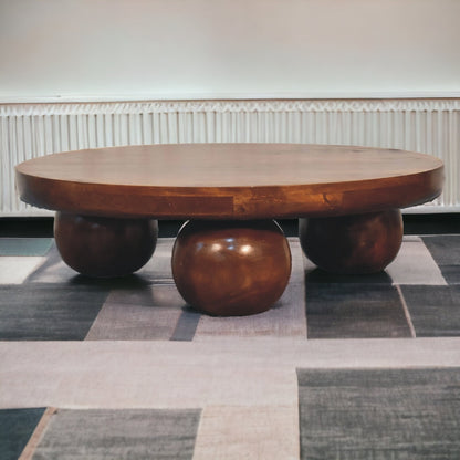 Orbison Chestnut Round Ball Coffee Table