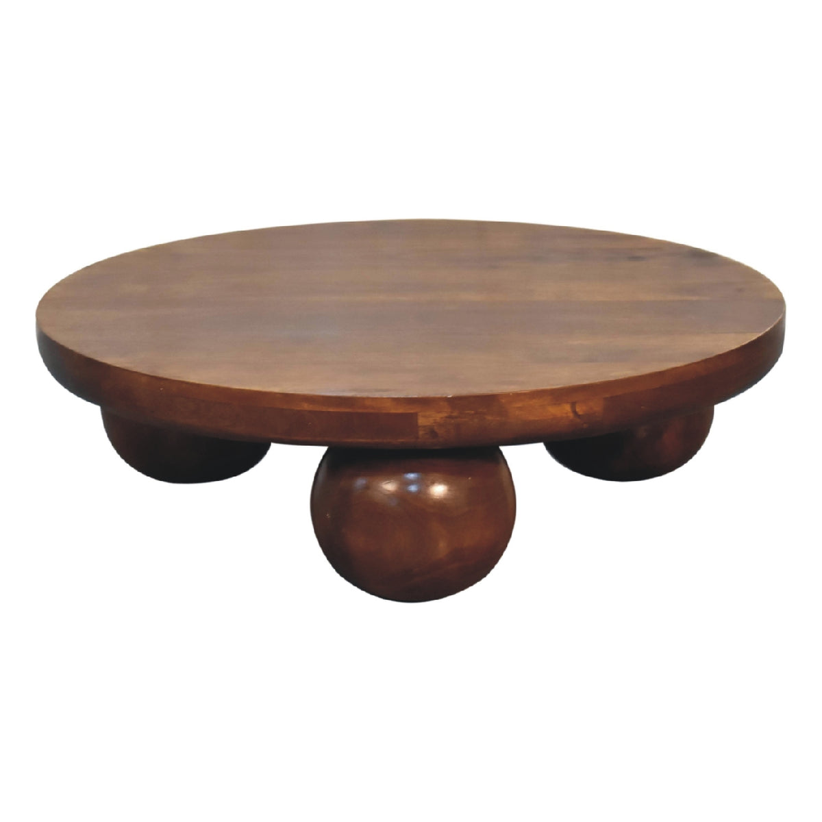 Orbison Chestnut Round Ball Coffee Table
