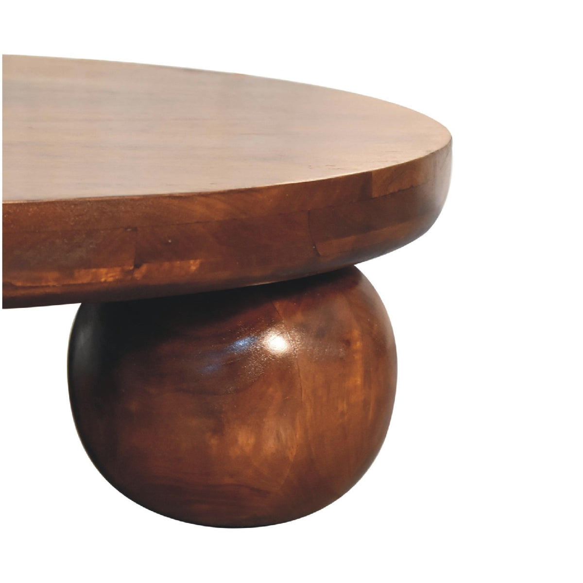 Orbison Chestnut Round Ball Coffee Table
