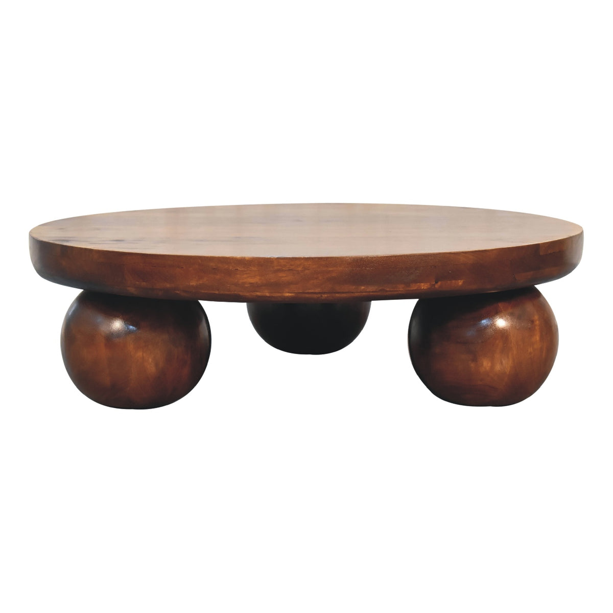 Orbison Chestnut Round Ball Coffee Table