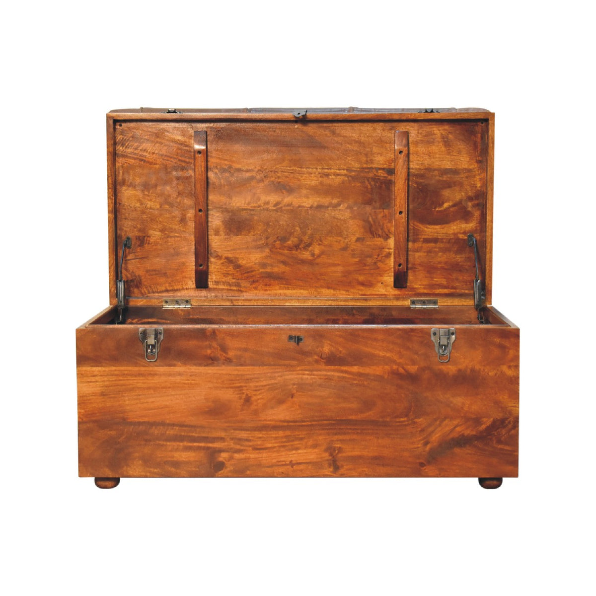 Sutton Buffalo Leather Chestnut Storage Trunk