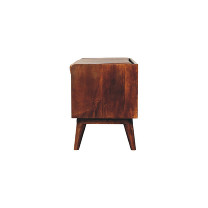 Sutton Buffalo Leather Padded Wood Bench