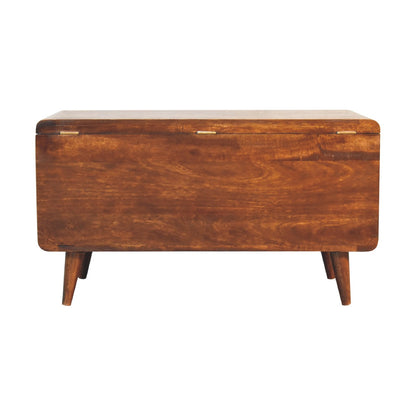 Big Sur Curved Chestnut Blanket Box