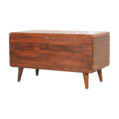 Big Sur Curved Chestnut Blanket Box