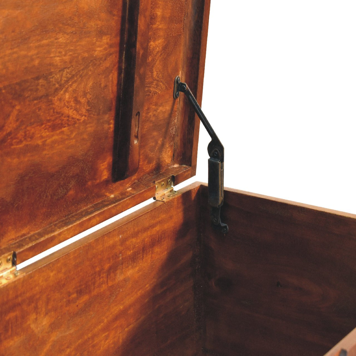 Big Sur Curved Chestnut Blanket Box