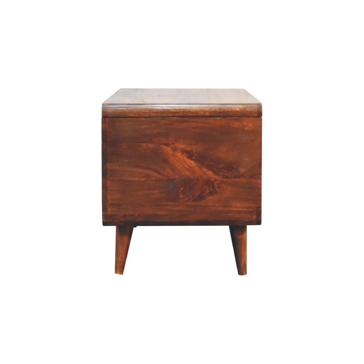 Big Sur Curved Chestnut Blanket Box