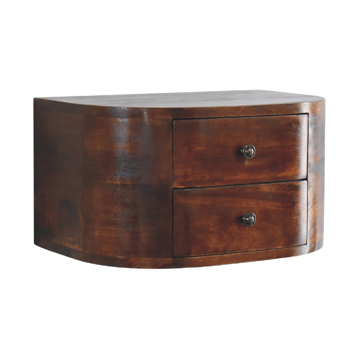 Arcadia Chestnut Curved Floating Nightstand