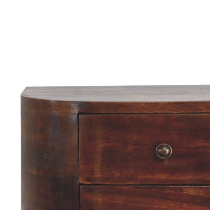 Arcadia Chestnut Curved Floating Nightstand