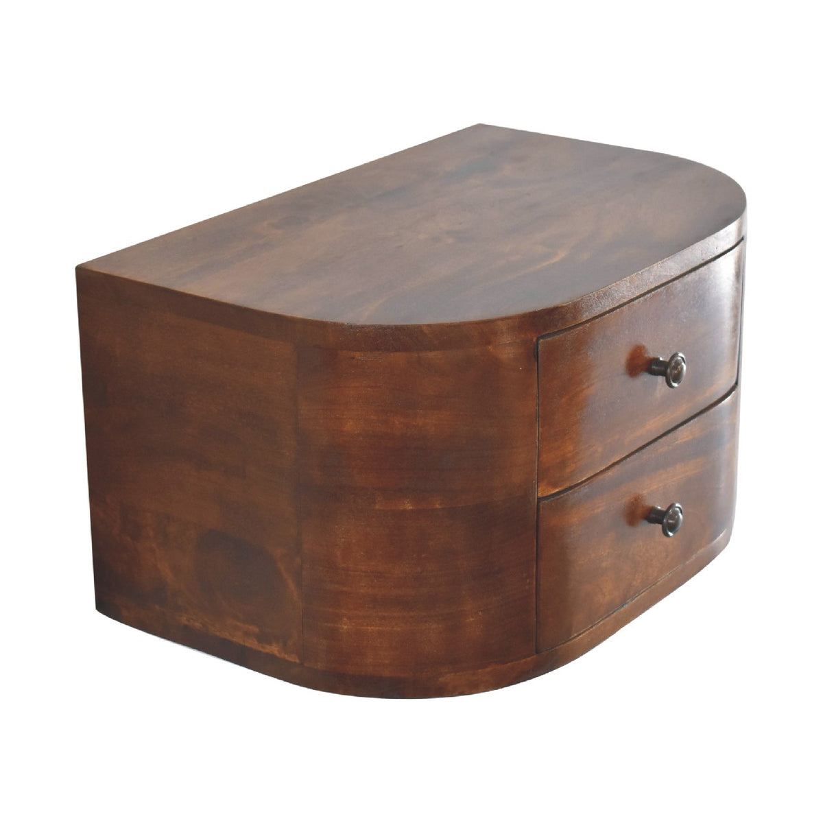 Arcadia Chestnut Curved Floating Nightstand