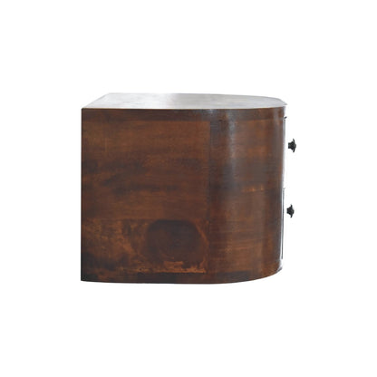 Arcadia Chestnut Curved Floating Nightstand