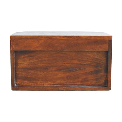 Arcadia Chestnut Curved Floating Nightstand