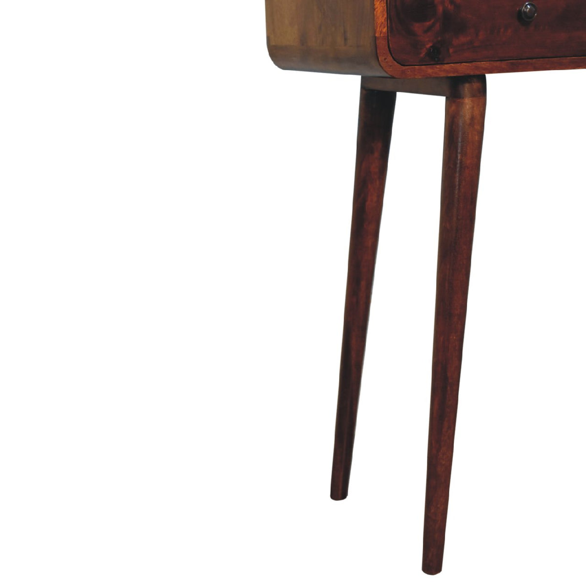Nashville Chestnut 2-Drawer Curved Console Table