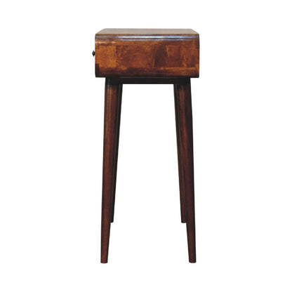 Nashville Chestnut 2-Drawer Curved Console Table
