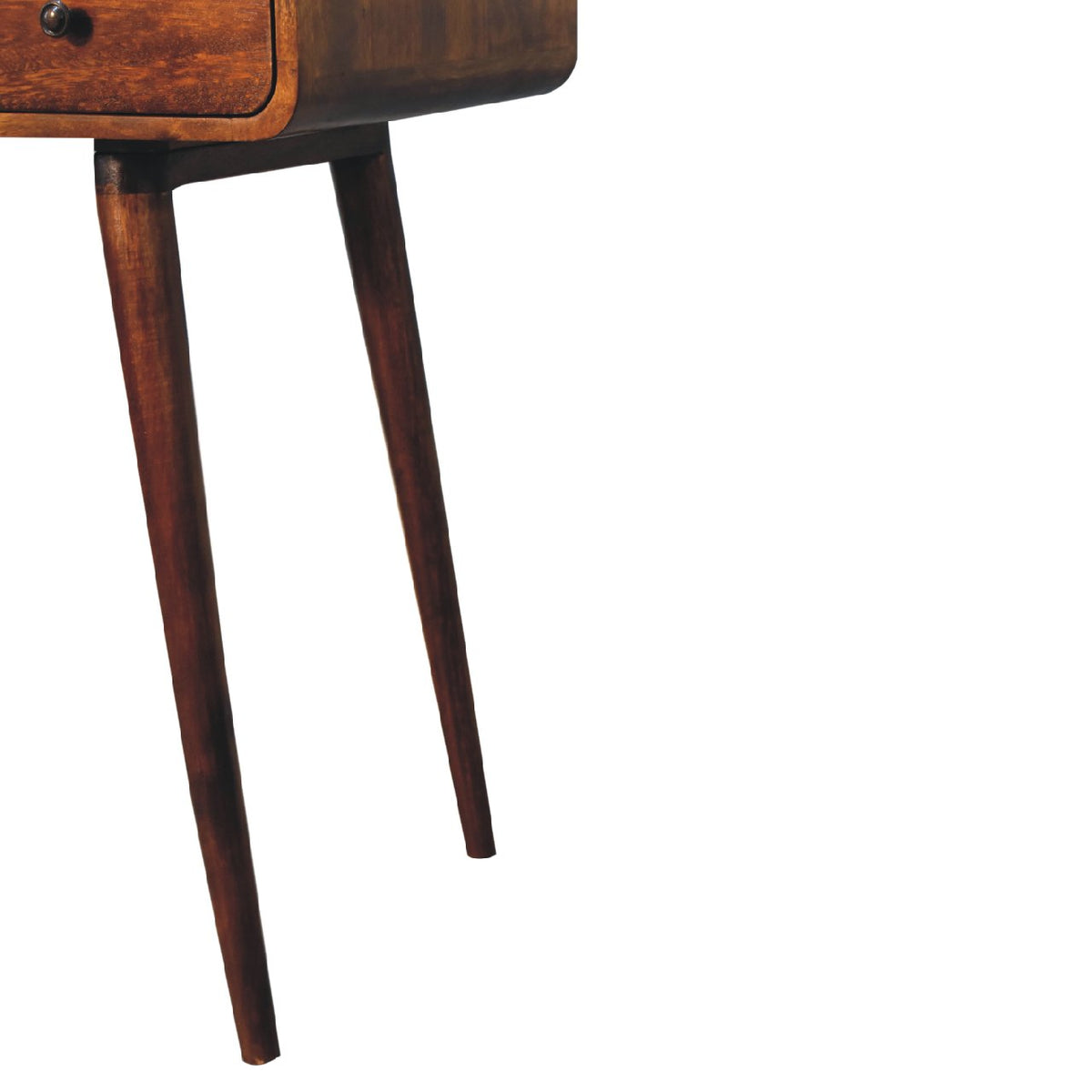Nashville Curved Chestnut 1-Drawer Study Desk