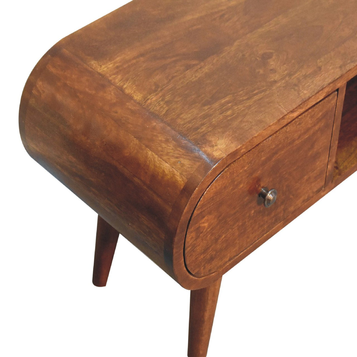 Chestnut Ridge Circular 2 Drawer TV Console