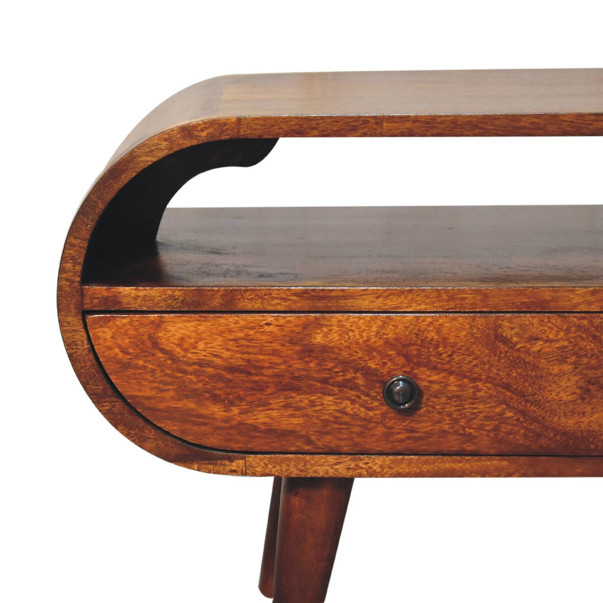 Chestnut Ridge Circular 2 Drawer TV Unit
