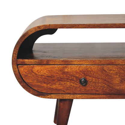 Chestnut Ridge Circular 2 Drawer TV Unit