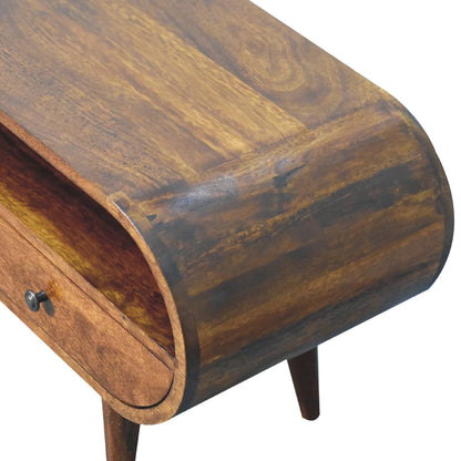 Chestnut Ridge Circular 2 Drawer TV Unit