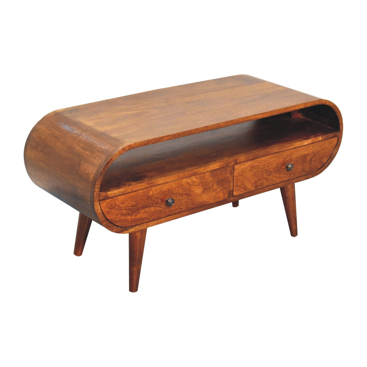 Chestnut Ridge Circular 2 Drawer TV Unit