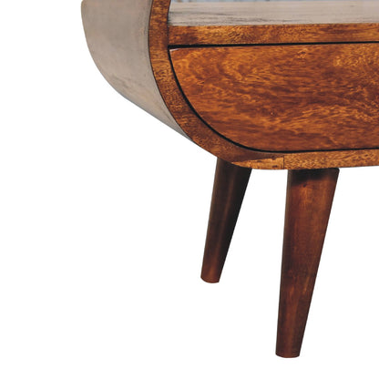 Chestnut Ridge Circular 2 Drawer TV Unit