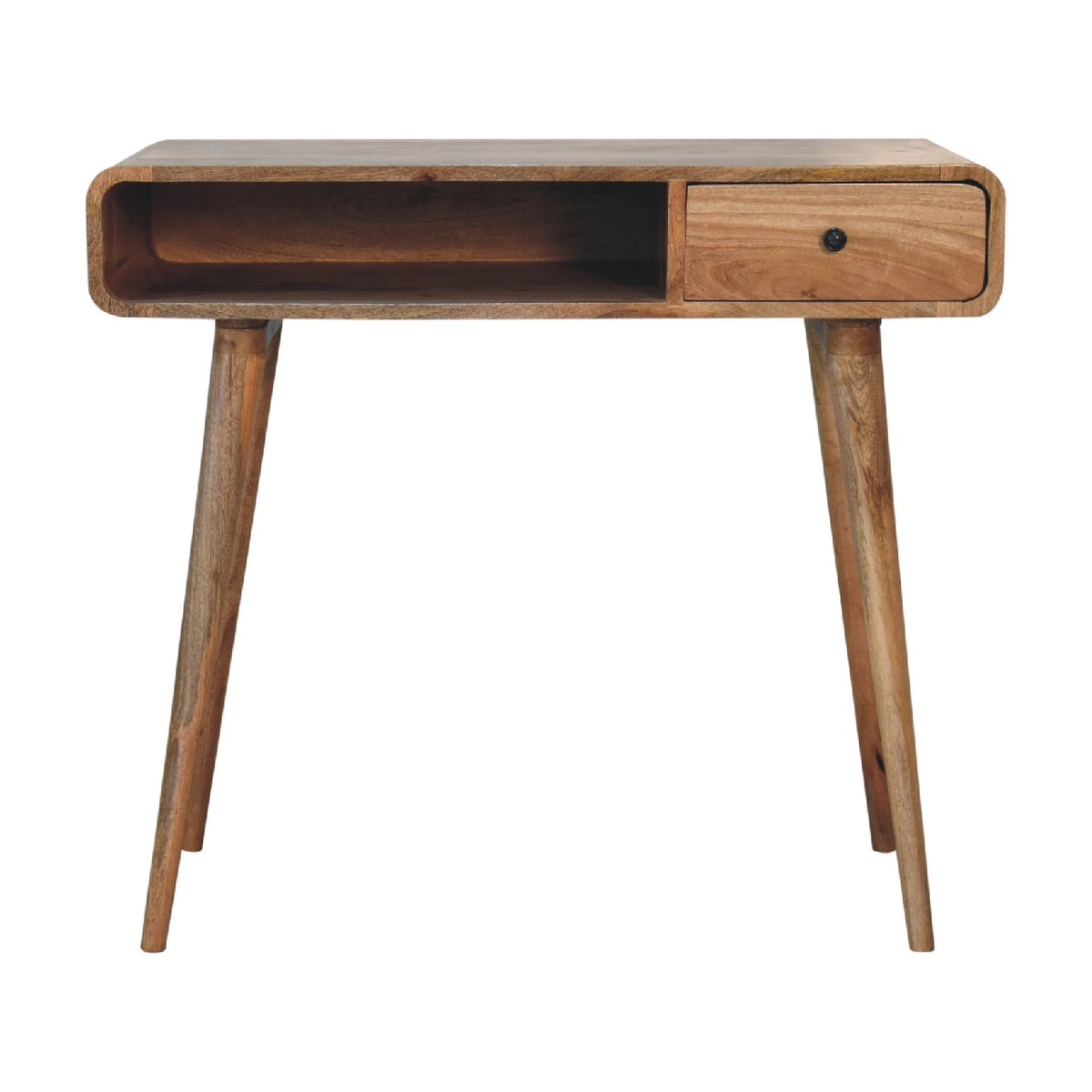 Nashville Curved Oak 1-Drawer Study Desk