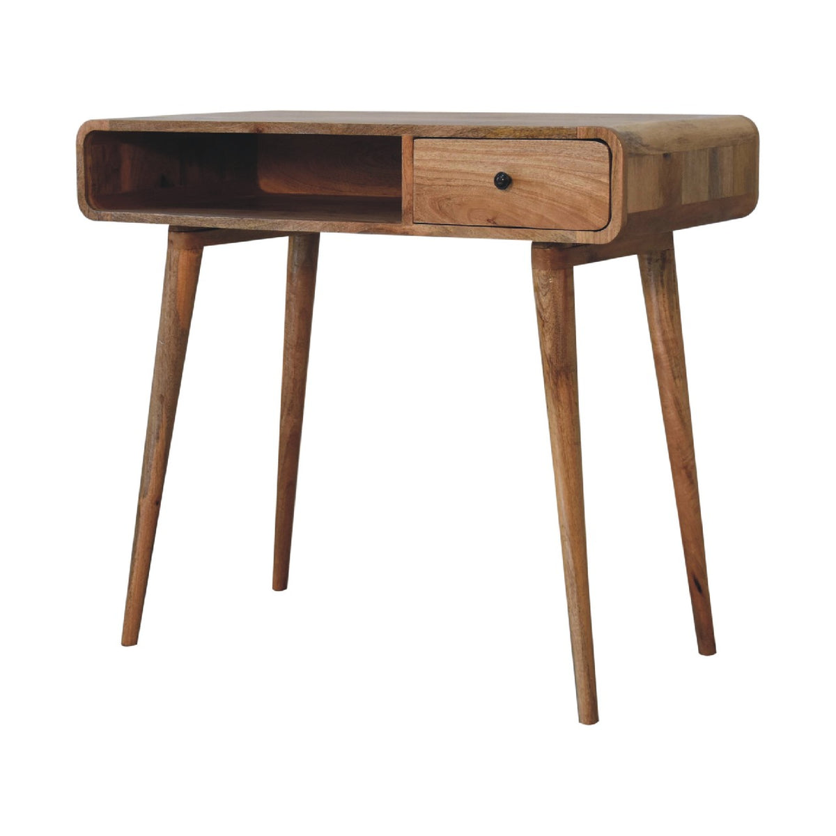 Nashville Curved Oak 1-Drawer Study Desk