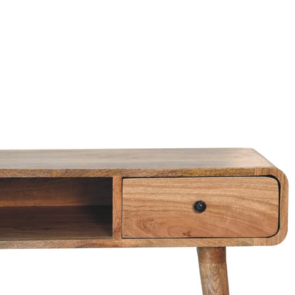 Nashville Curved Oak 1-Drawer Study Desk