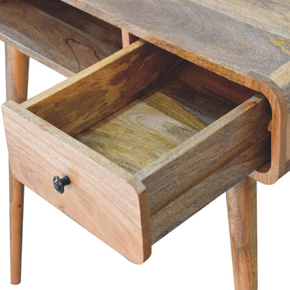 Nashville Curved Oak 1-Drawer Study Desk
