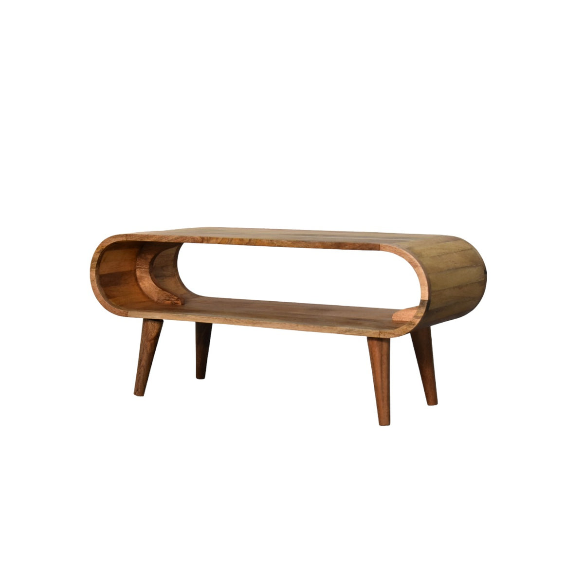 Lennox Large Oak Open Shelf Wood Coffee Table
