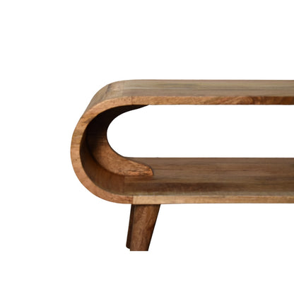 Lennox Large Oak Open Shelf Wood Coffee Table