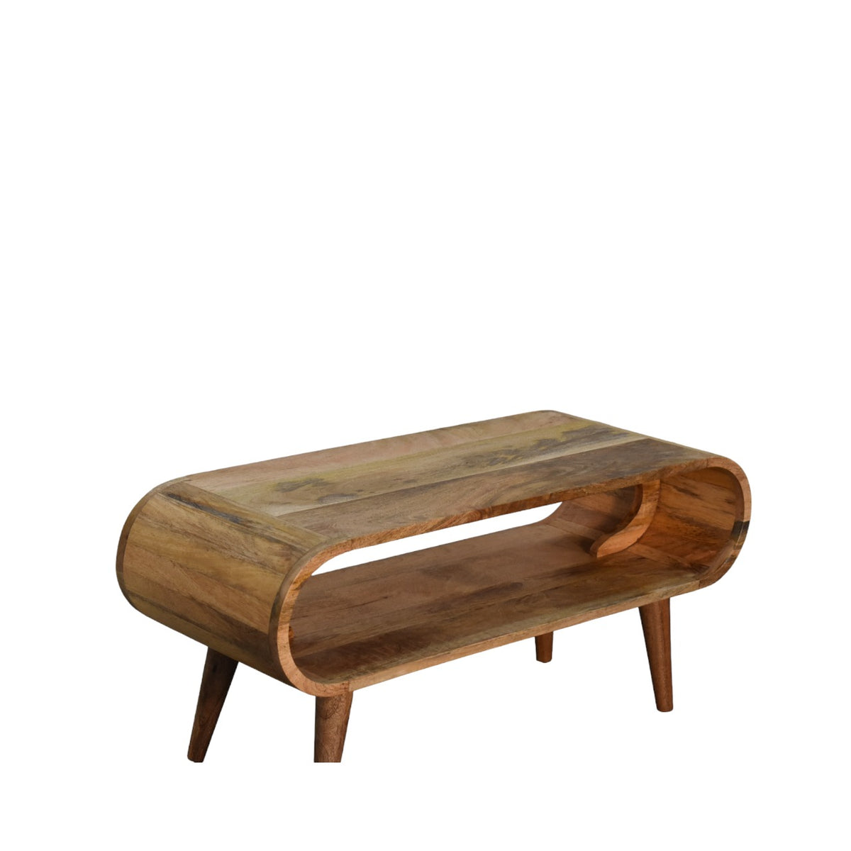 Lennox Large Oak Open Shelf Wood Coffee Table