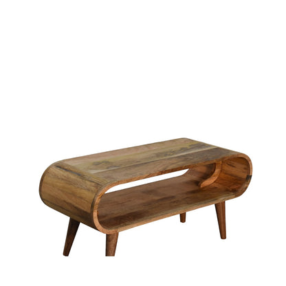 Lennox Large Oak Open Shelf Wood Coffee Table