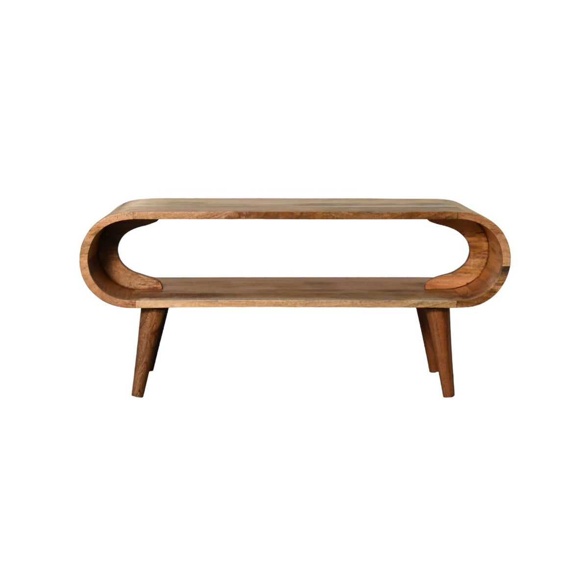 Lennox Large Oak Open Shelf Wood Coffee Table