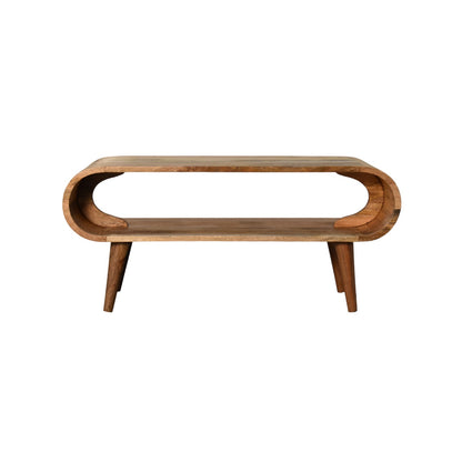 Lennox Large Oak Open Shelf Wood Coffee Table