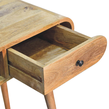 Big Sur Curved Flow 1 Drawer Oak Desk