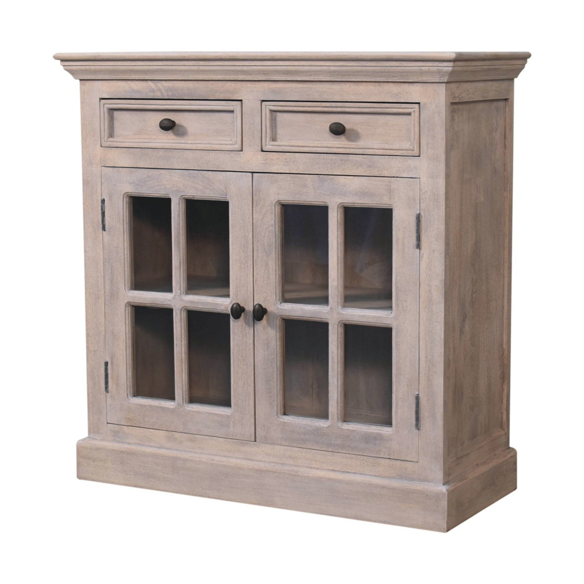 Bodie Wash 2 Drawer Glazed Cabinet