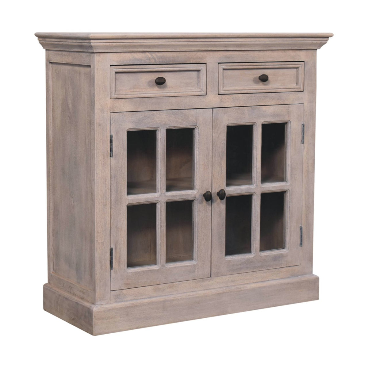 Bodie Wash 2 Drawer Glazed Cabinet