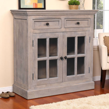 Bodie Wash 2 Drawer Glazed Cabinet