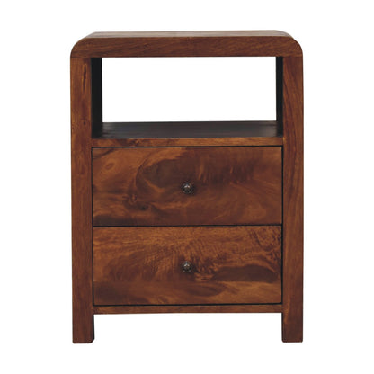Dallas Solid Wood 2 Drawer Nightstand