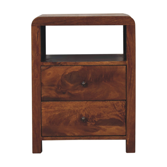 Dallas Solid Wood 2 Drawer Nightstand