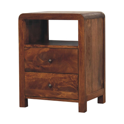 Dallas Solid Wood 2 Drawer Nightstand