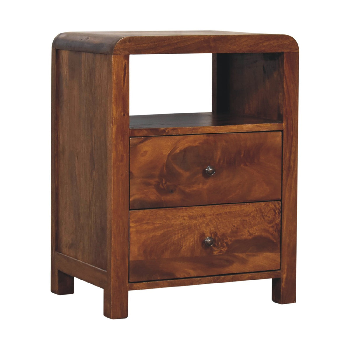 Dallas Solid Wood 2 Drawer Nightstand