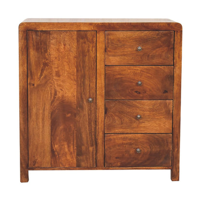 Dallas Solid Wood 4 Drawer Side Cabinet