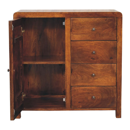 Dallas Solid Wood 4 Drawer Side Cabinet