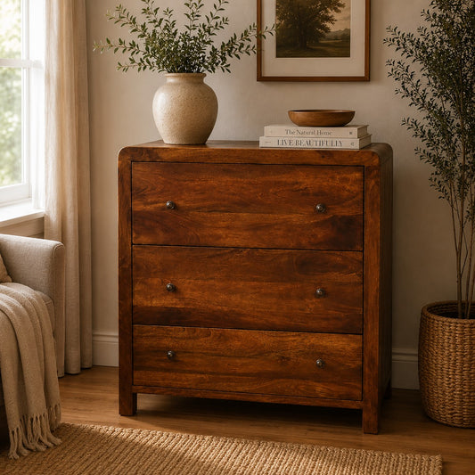 Dallas Solid Wood 3 Drawer Chest