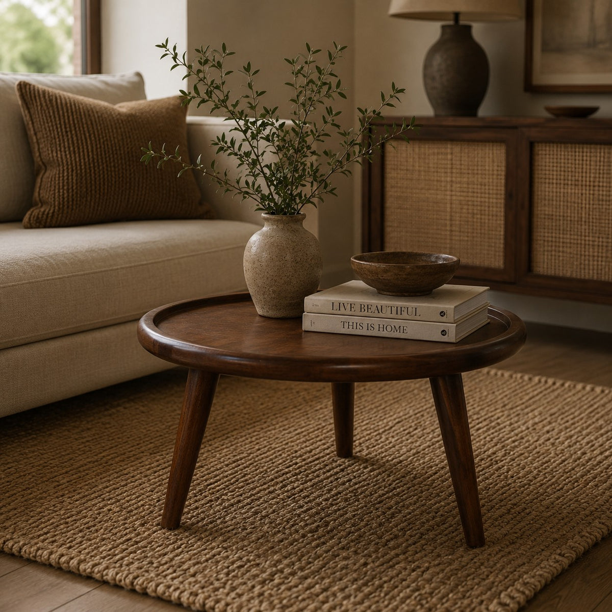 Chestnut Ridge Round Wood Coffee Table