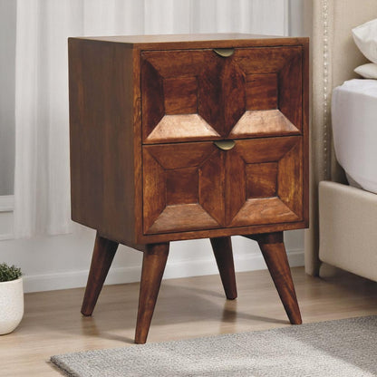 Dakota Chestnut 2-Drawer Nightstand