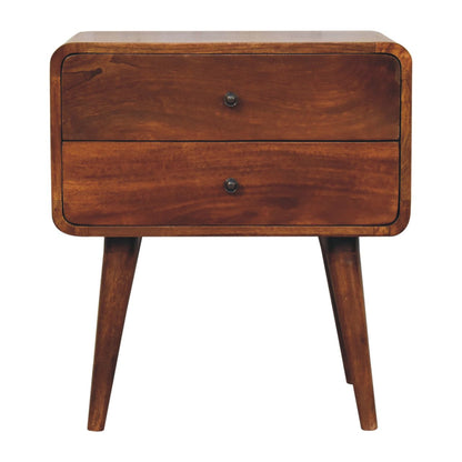 Chestnut Ridge Curved 2 Drawer Nightstand