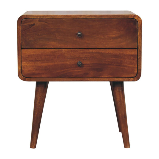 Chestnut Ridge Curved 2 Drawer Nightstand