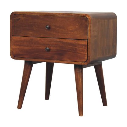 Chestnut Ridge Curved 2 Drawer Nightstand